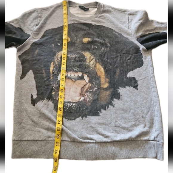 Givenchy Unisex Grey Rottweiler Print Designer Streetwear Luxury Sweatshirt M - Picture 9 of 10